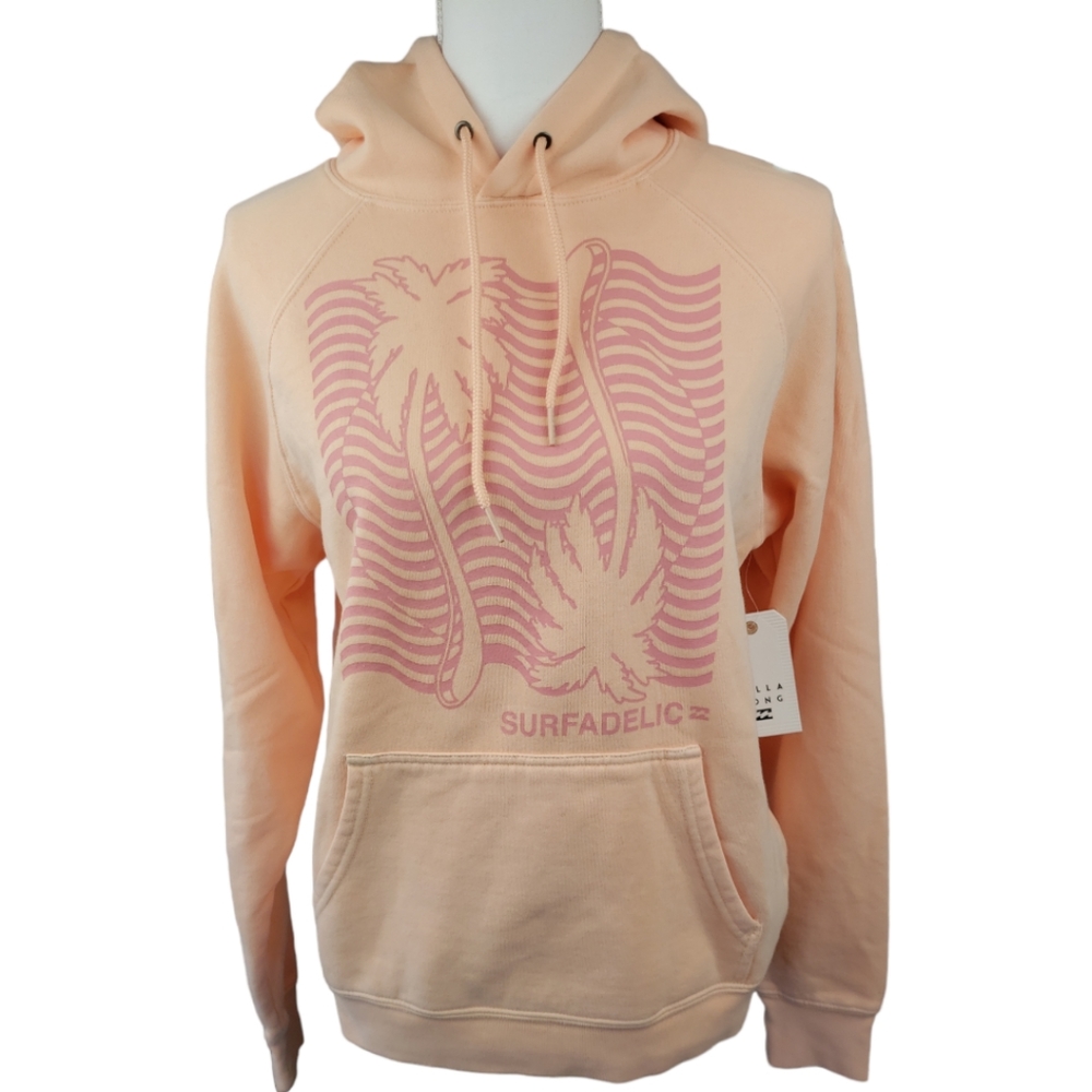 Billabong NWT Catchin Waves Hoodie Size Small in Tropical Peach